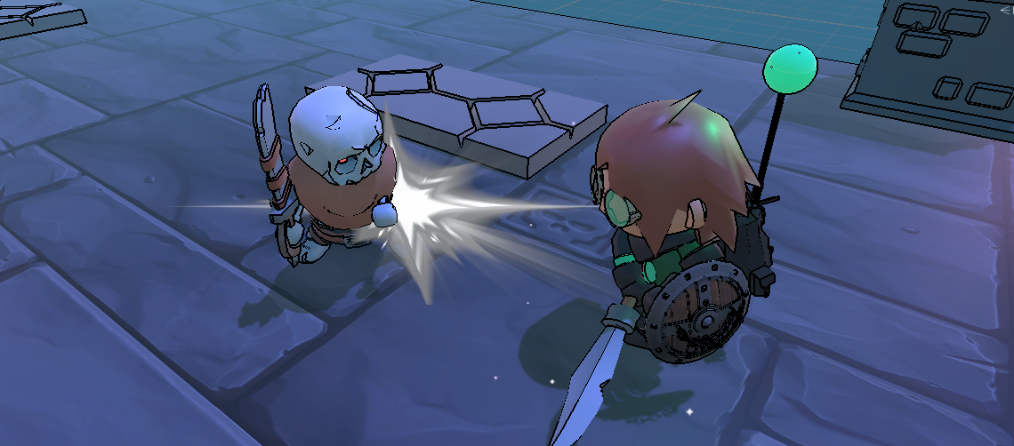 A residual aura around the main character.